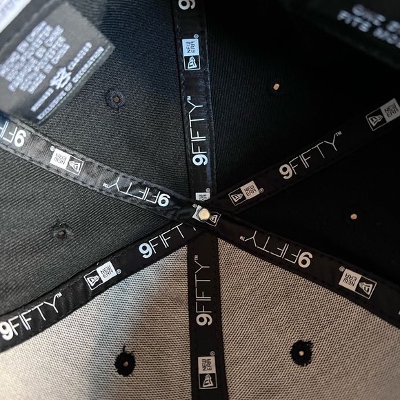 New Era PG Paul George 9Fifty Flat Bill Hat (Gold Buckle Adjustable OSFA) Black - Picture 5 of 10